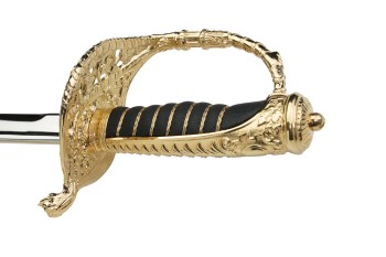 Sabre d'officier de la marine belge avec fourreau de cuir, avec ou sans gravure sur lame