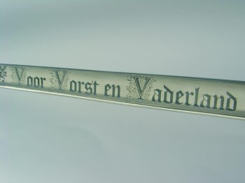 Belgian Navy Officer Sword with scabbard, blade etched French