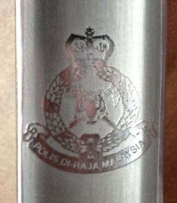 Malaysia Police Officer's Sword with steel scabbard