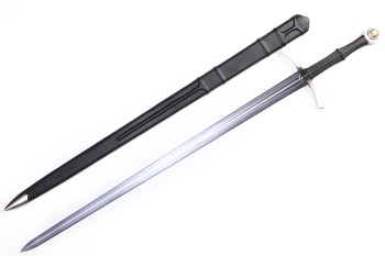 Kronenstahl – Medieval-Inspired Sword with sharpened Spring Steel Blade and Scabbard