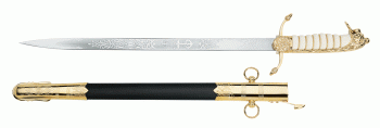 Royal Navy Midshipmen Dirk / Seitengewehr mit Scheide