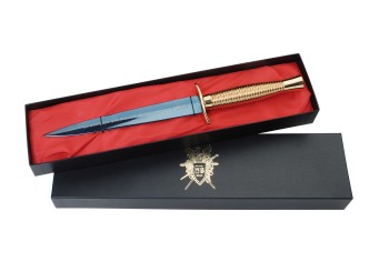 Cuchillo de comando Fairbairn-Sykes con hoja azul