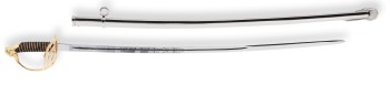 Belgian Cavalry Officer Sword ERM with steel scabbard, with German etching