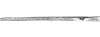 British Infantry Officer's Sword (1897 Pattern) with CIIIR Cypher, carbonsteel blade (no plating) / AGC ETS Cap Badge