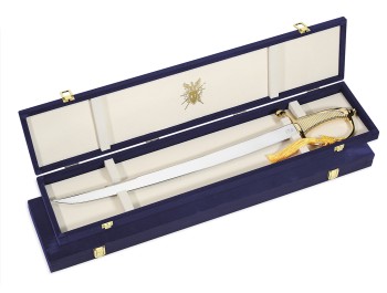 WKC Deluxe Champagne Saber, sin hoja grabada / chapado en oro de 24 quilates