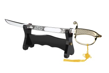 WKC Deluxe Champagne Sabre, Grabado al aguafuerte con motivos champagne / lacado color latón