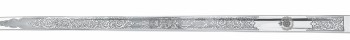 British Infantry Officer's Sword (1897 Pattern) with CIIIR Cypher, carbonsteel blade (no plating) / Duke of Lancaster Regiment Crest