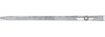 British Infantry Officer's Sword (1897 Pattern) with CIIIR Cypher, stainless steel blade / Deputy Lieutenant, 28 "
