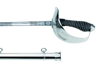 Great Britain Cavalry Officier's Sword m/1912, carbonsteel blade (no plating) / With CIIIR Cypher