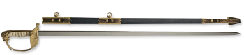 Épée d'officier de la Garde côtière grecque avec fourreau 33" / 840 mm lame