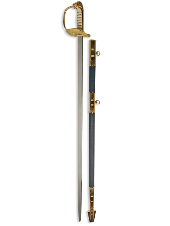 Greek Navy Officer Sword with leather scabbard