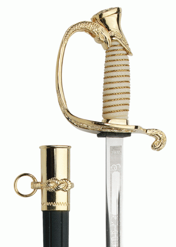 Ensemble d'ouvre-lettres miniatures d'épée d'officier de l'US Navy