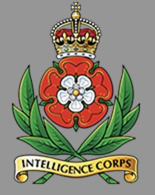 British Infantry Officer's Sword (1897 Pattern) with CIIIR Cypher, carbonsteel blade (no plating) / Intelligence Corps Badge