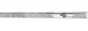 British Infantry Officer's Sword (1897 Pattern) with CIIIR Cypher, carbonsteel blade (no plating) / Intelligence Corps Badge