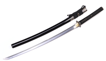 Phoenix Katana with differentially hardened carbon steel blade