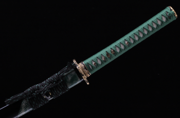 Lotus Katana con hoja de acero de damasco plegada endurecida diferencialmente