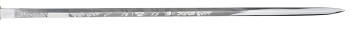 MASONIC SWORD, white Grip / with helmet pommel / with masonic echting / Black leather scabbard with hook