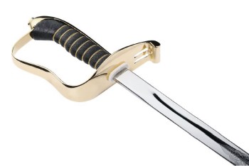 Bavarian Officer Sword M1855 with steelscabbard and clothcase, brass polished finish