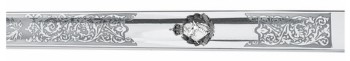 British Infantry Officer's Sword (1897 Pattern) with CIIIR Cypher, carbonsteel blade (no plating) / Royal Army Dental Corps Cap Badge