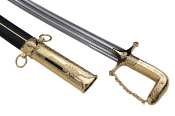 Jordan King Palace guards sword with scabbard and real damascus steel blade