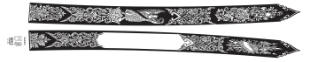 WKC Deluxe Champagne saber, 24 carat goldplated, with victoria etching