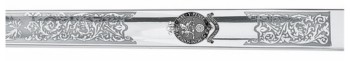 British Infantry Officer's Sword (1897 Pattern) with CIIIR Cypher, carbonsteel blade (no plating) / Princess of Wales Royal Regiment Cap Badge