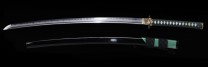 Lotus Katana avec lame en acier damas pliée à durcissement différentiel