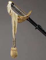 Espada de oficial de caballería sueca, M/1893 Vaina de acero, color negro, hoja 800 mm