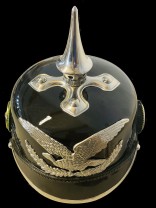 Pickelhelm, casque de parade prussien, modèle à pointe métallique.