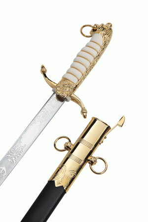 Royal Navy Midshipmen Dirk / Seitengewehr mit Scheide