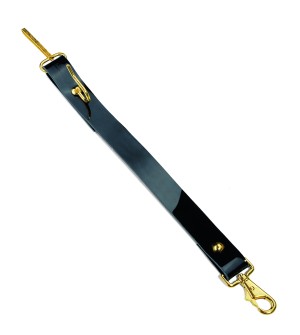 Black PVC sling gold-colour