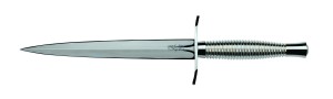Fairbairn–Sykes commando knife - nickelplated handle