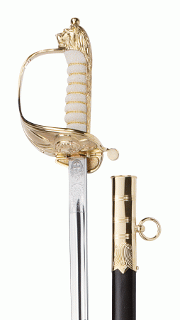 British Trinity House Sword with leather scabbard