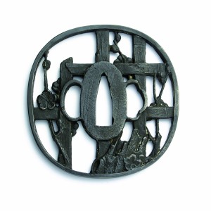 Tsuba, Blumen Motiv