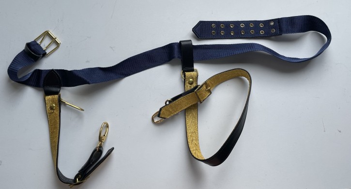 Cinturón de espada de lana peinada con 2 cabestrillos