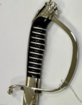 Lithuania Army officer's saber with nickel-plated steel scabbard with 2 rings