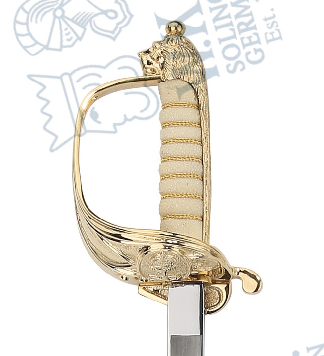 Espada de oficial de la Royal Navy, especificación MOD UK, corona CIIIR