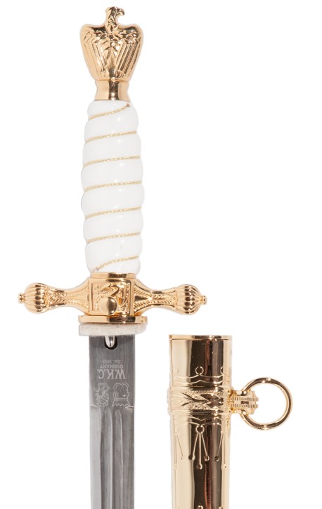 German Navy officer's dagger with metal scabbard M1929, damascus steel blade