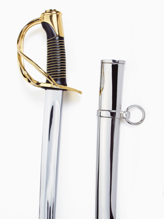1822G French Cavalry Saber Model 1822, goldplated guard
