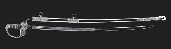 US Army Officer Premium Saber black Grip / 32" / 810 mm