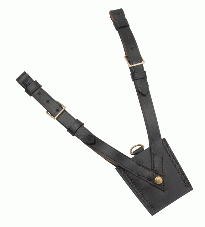 Porte-épée modèle Sam Browne, cuir noir
