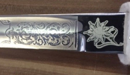 Laser-engraved Logo Ricasso