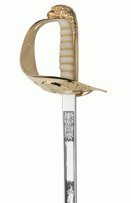 Royal Air Force Officer Sword with nickelplated carbon steel blade